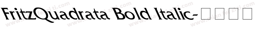 FritzQuadrata Bold Italic字体转换